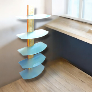 Elegant Cedar & Glass Fused Shelf