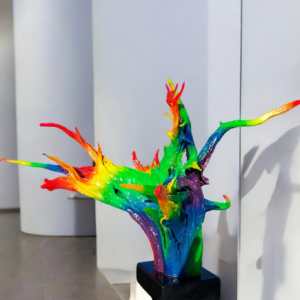 Blacklight Rainbow Roots Sculpture
