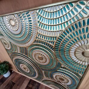 Interdimensional Waves- Stainless-steel & Resin Wall-art