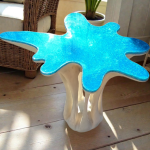 "The SplashOak Resin-Epoxy Coffee Table